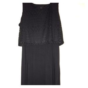Black knee length dress